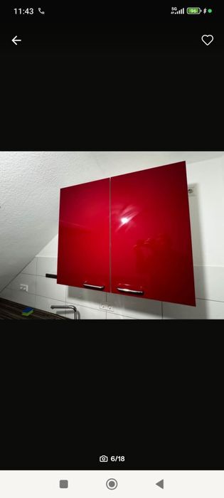 Mobilă de bucătărie cu frigider și araz cu plită electrică