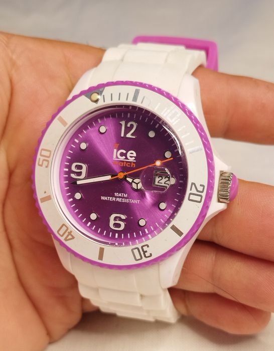 Ceas de damă Ice Original alb/purpuriu, SI.WV.S.S.1, cu quartz si dată