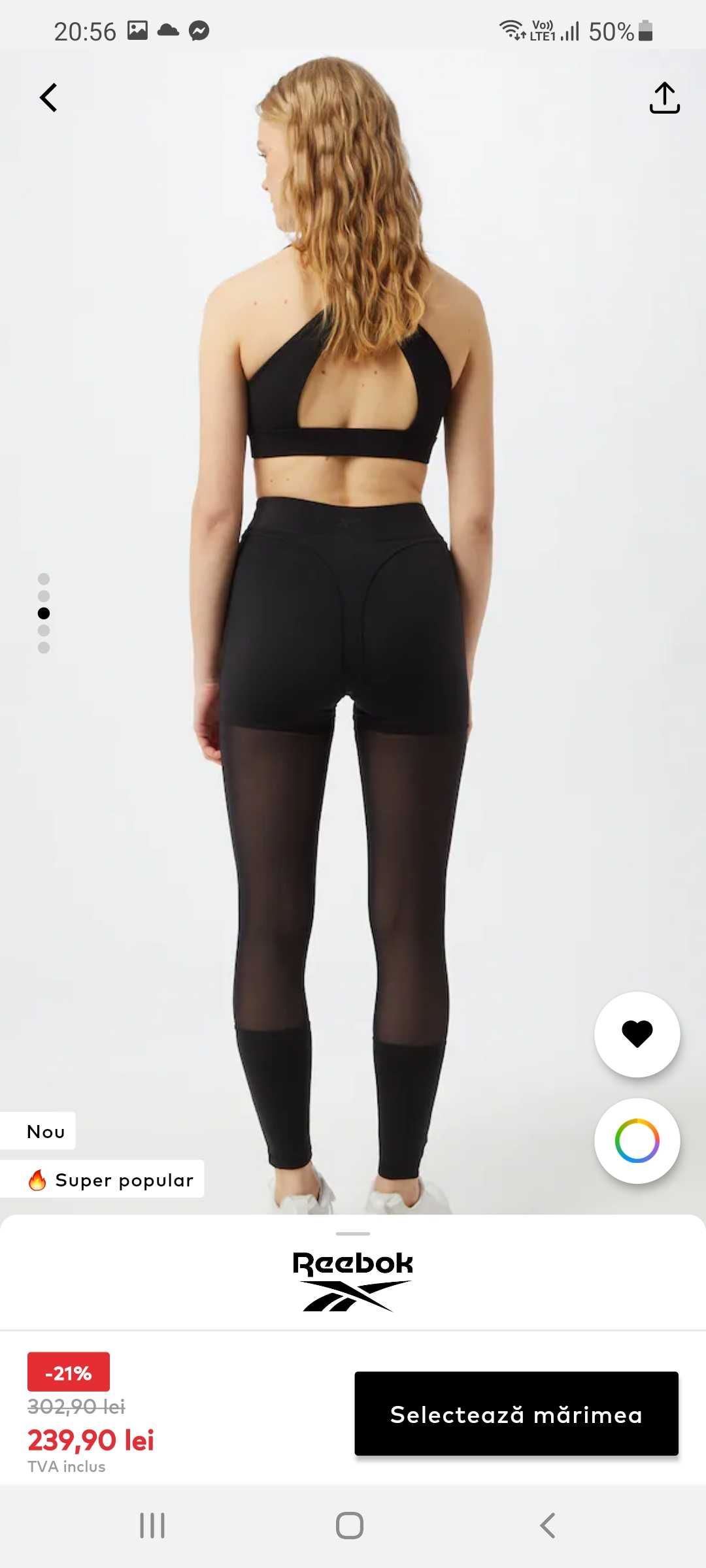 Pantaloni sexy de sala Reebok