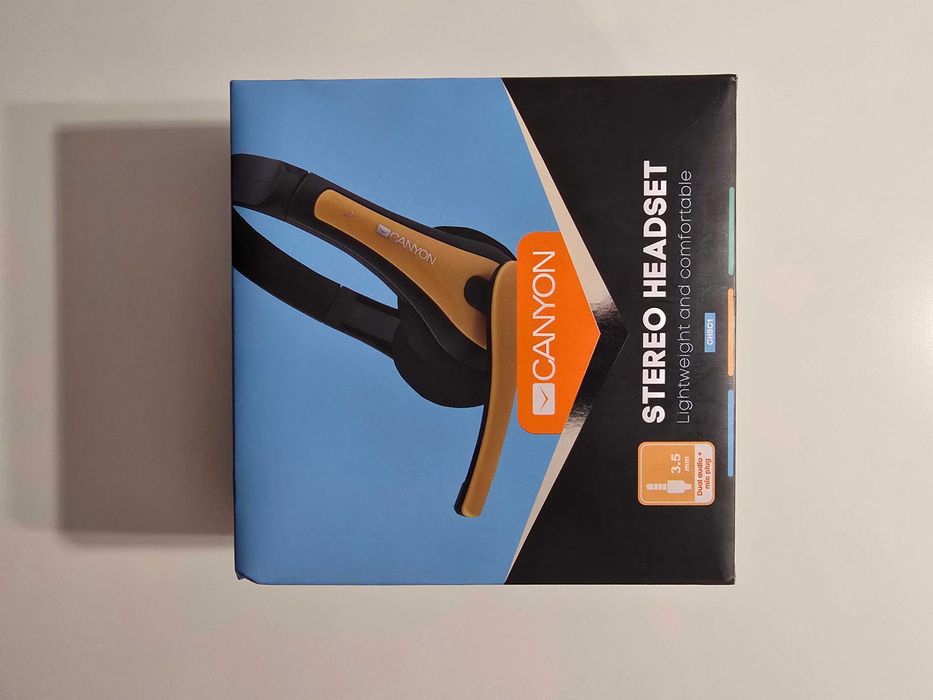 Casti audio On-Ear cu microfon Canyon CNS-CHSC1BR, Negru/Rosu, sigilat