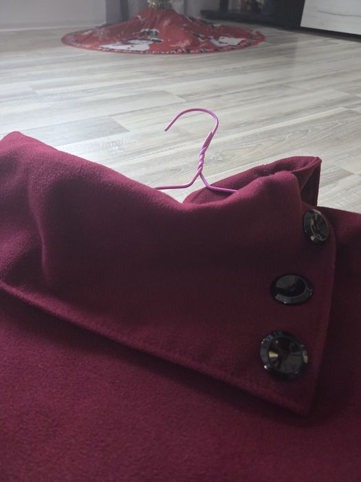 Пончо в Бордо цвят