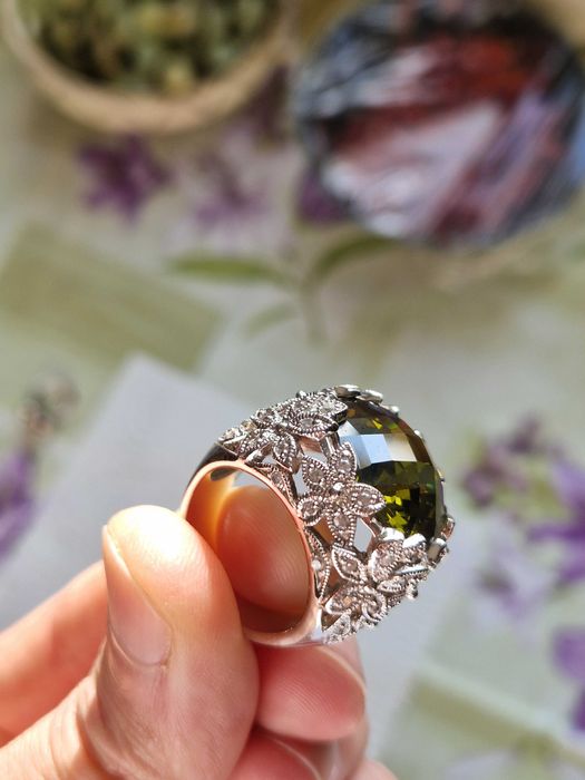 Inel vintage din argint 925, lucrat artistic