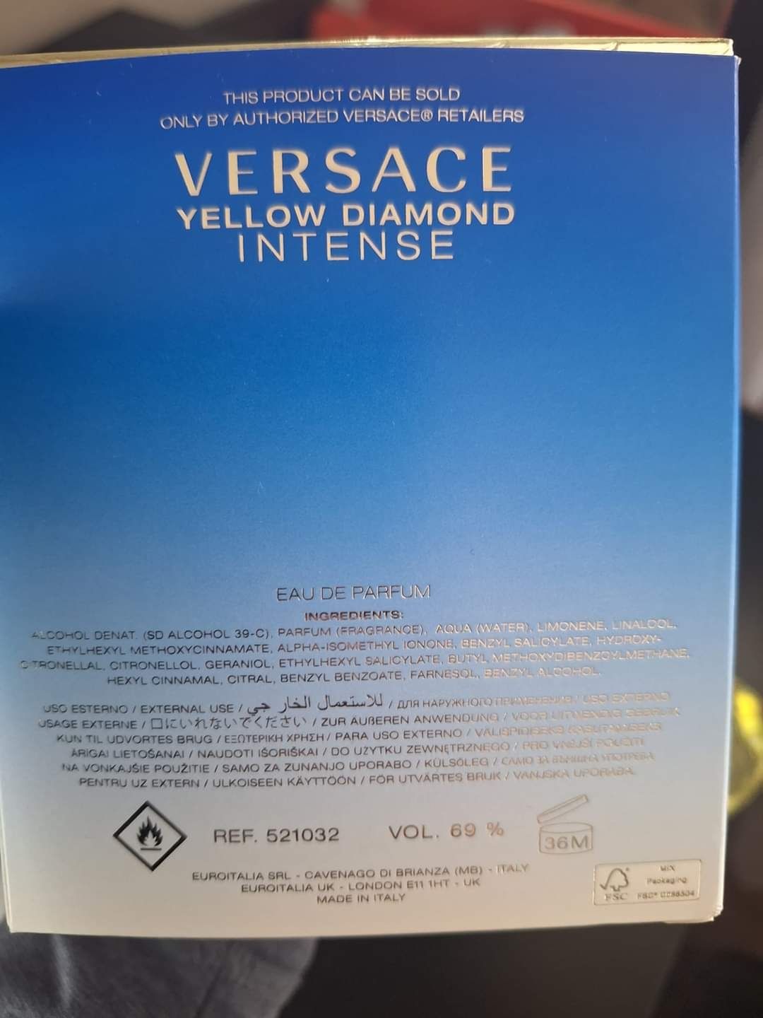 Парфюм 80 мл. Версаче Versace yellow diamondintense, Бургас