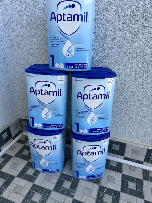 Lapte praf Aptamil 1 – de la naștere, 800g, cutii sigilate