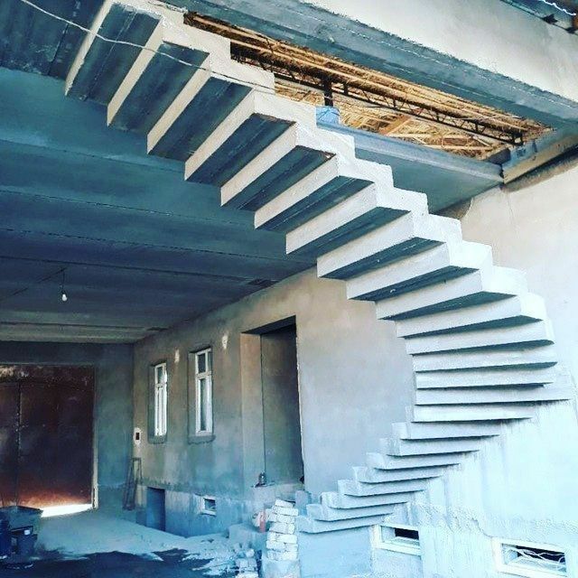 Лестница бетон зина