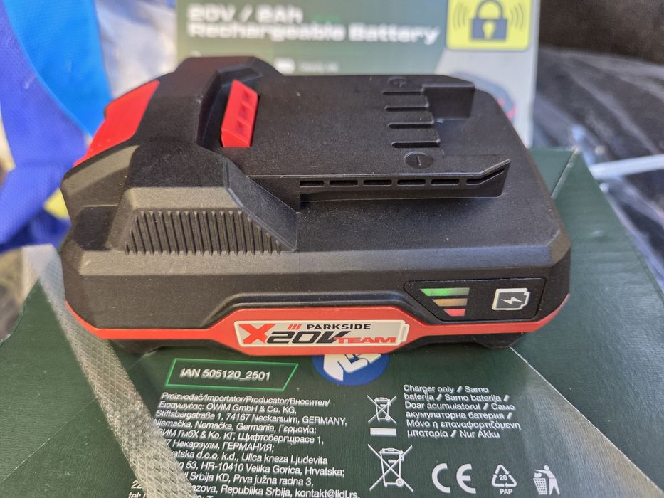 Батерия 20v 2Ah parkside парксайд+зарядно
