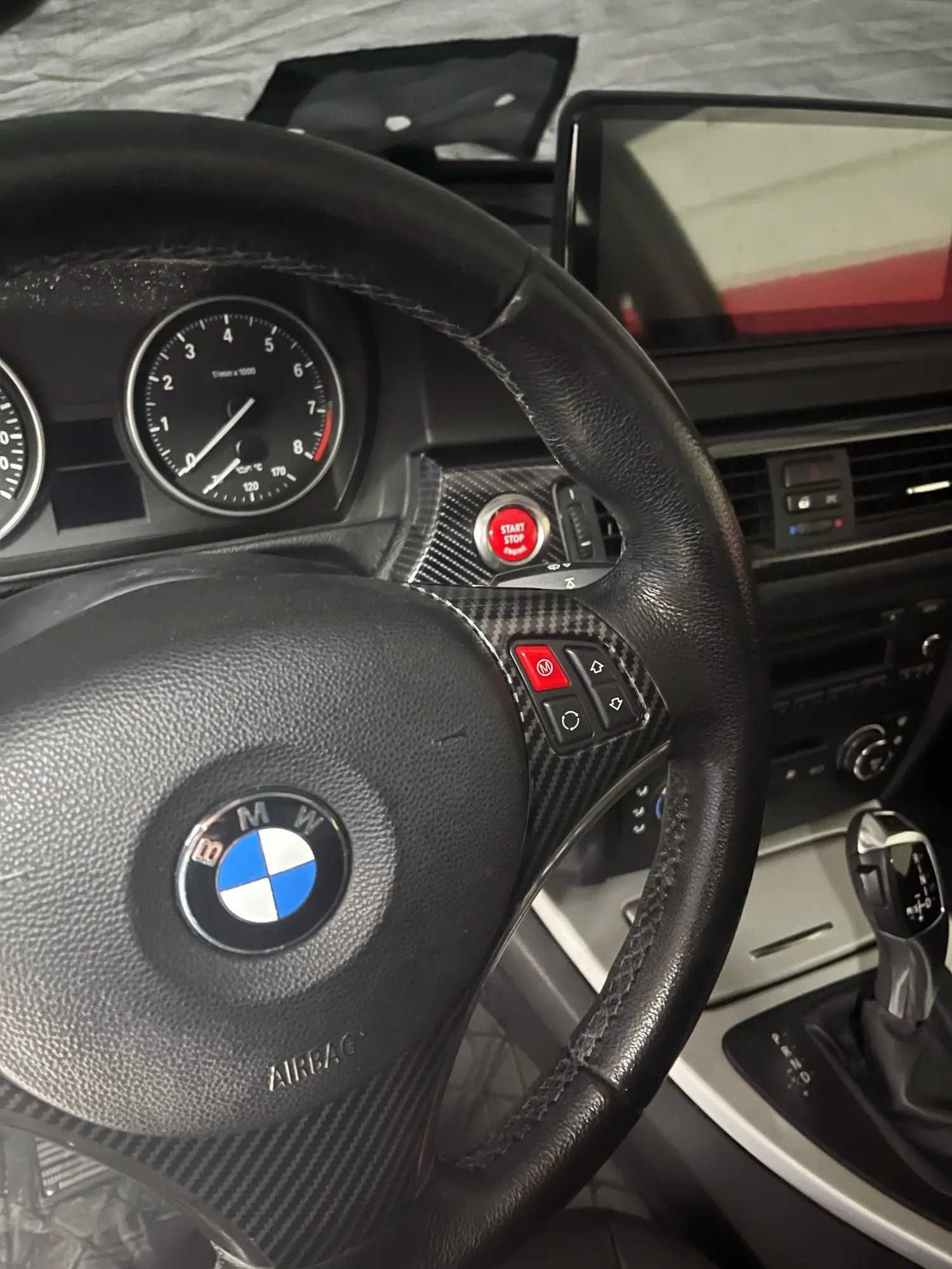 Capac Buton Butoane Capace Volan M Sport E90 E91 E92 E93 Rosu Albastru