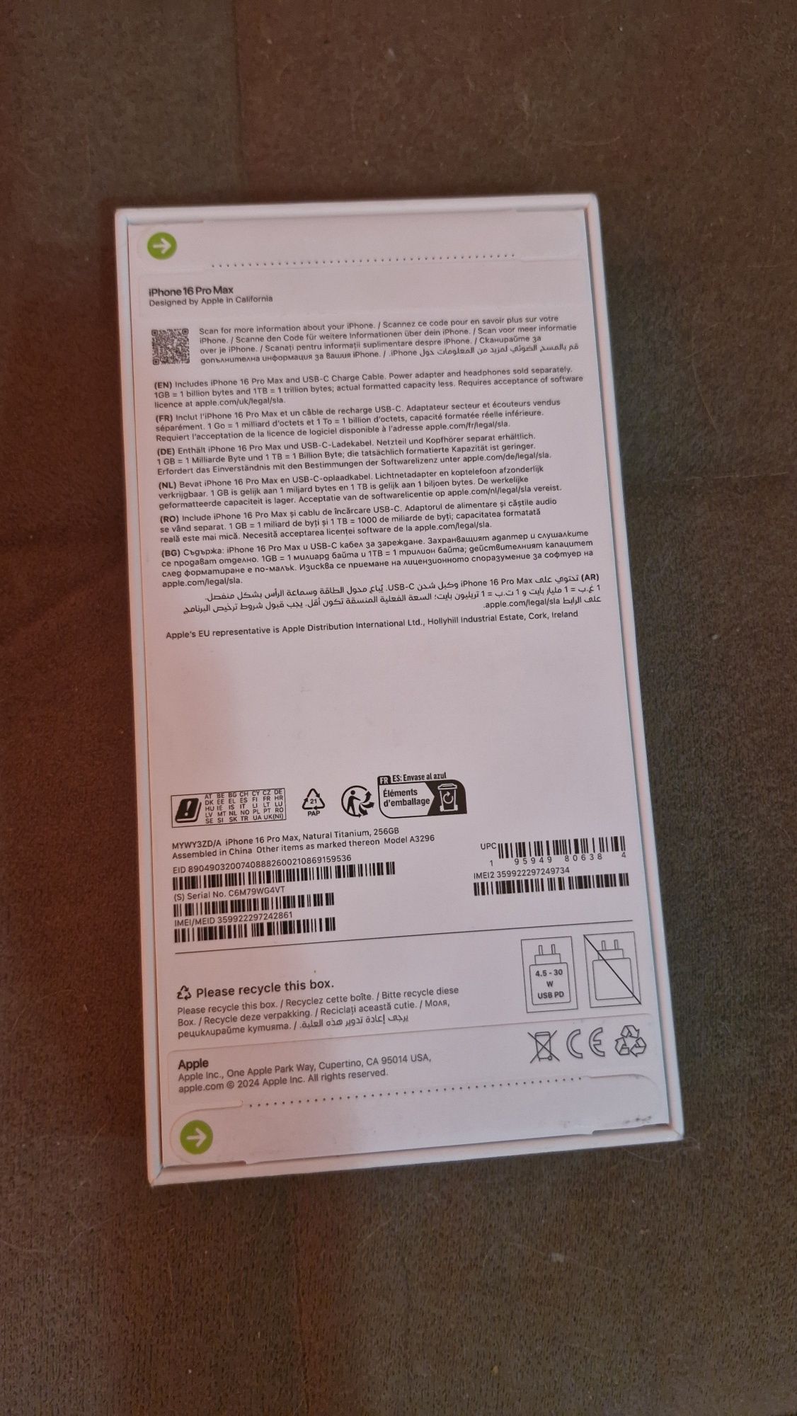 Iphone 16 Pro Max 256 GB