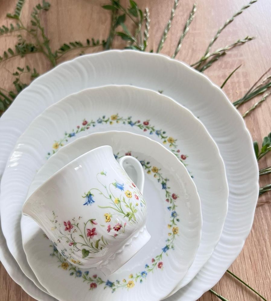 Set vesela portelan englez 6 persoane Royal Tettau