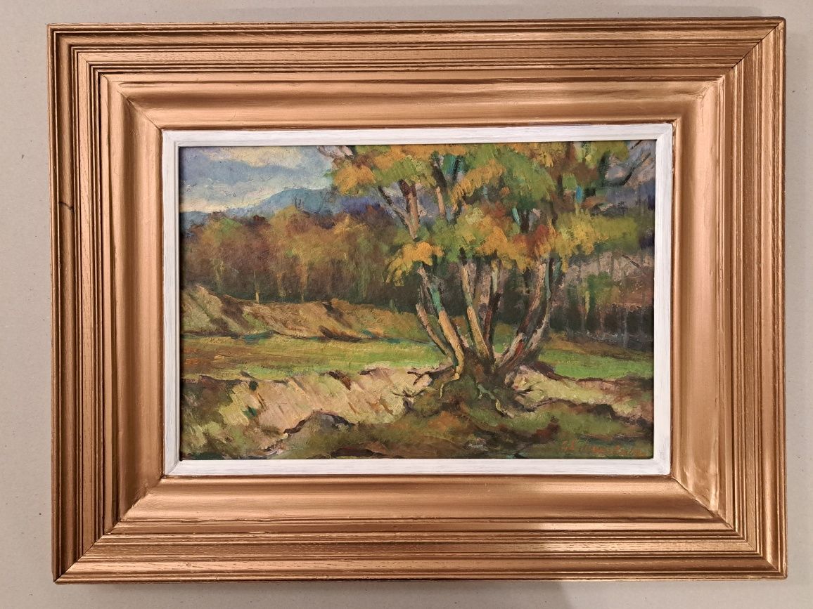 Pictură" Margine de pădure",Gheorghe İonescu(n.1912- d.1990).