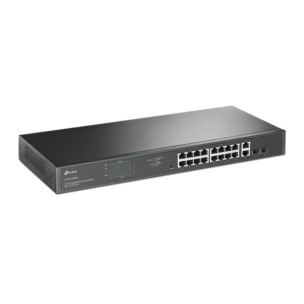 16‑портовый Easy Smart гигабитный PoE+ коммутатор TP-Link TL-SG1218MPE