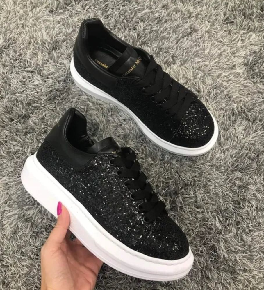 Adidasi Alexander Mcqueen cu sclipici Glitter