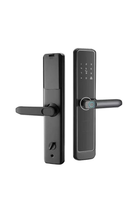 Incuietoare inteligenta, cu amprenta, cod, card, si cheie mecanica