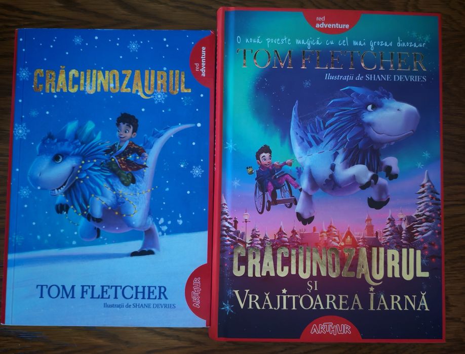 Pachet cărți Craciunozaurul și Craciunozaurul și vrăjitoarea iarnă