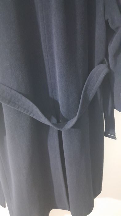 Palton lung damă,Lână & Cashmere Bleumarin