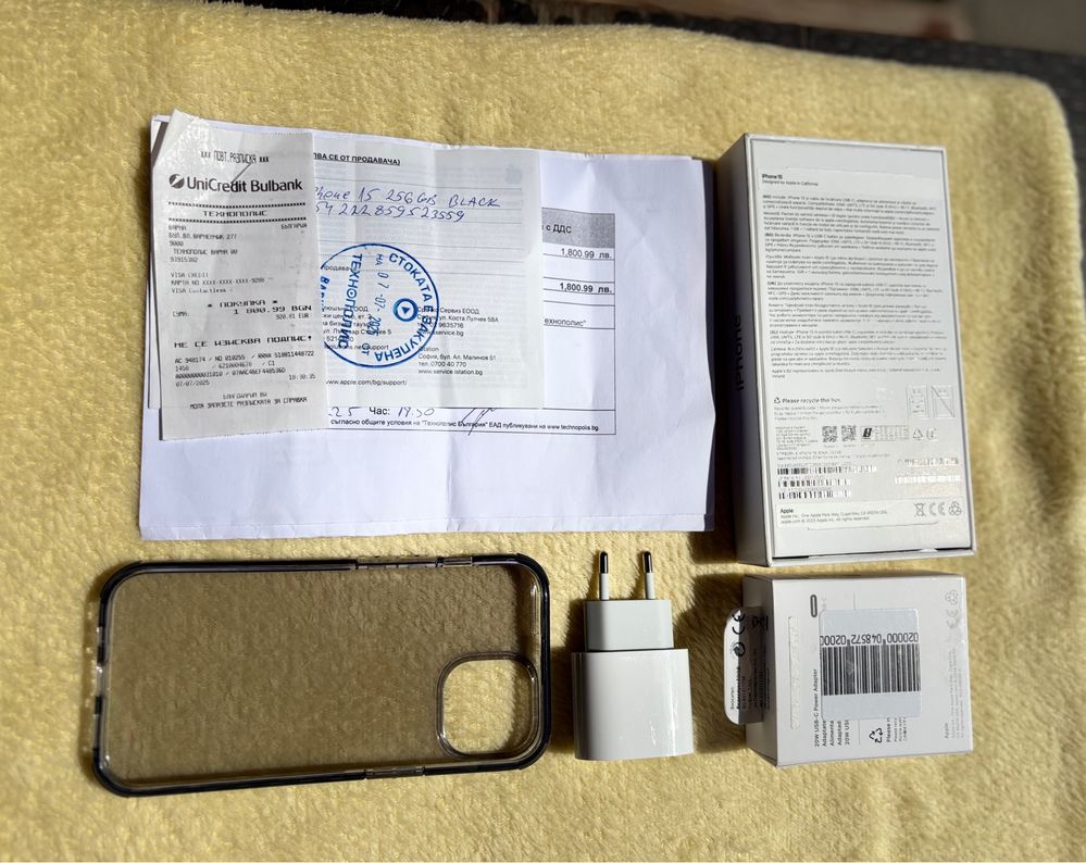 iPhone 15 с гаранция 256 GB, 100% battery