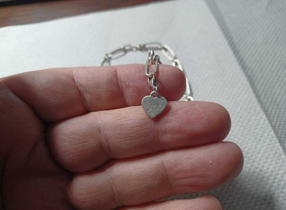 Lant vintage argint cu inimioara Thomas Sabo