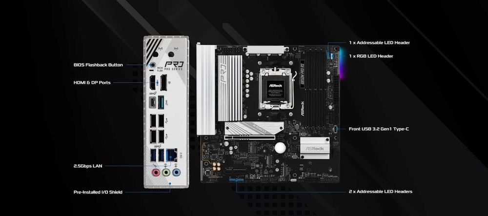 ASRock AMD AM5 B850M Pro RS