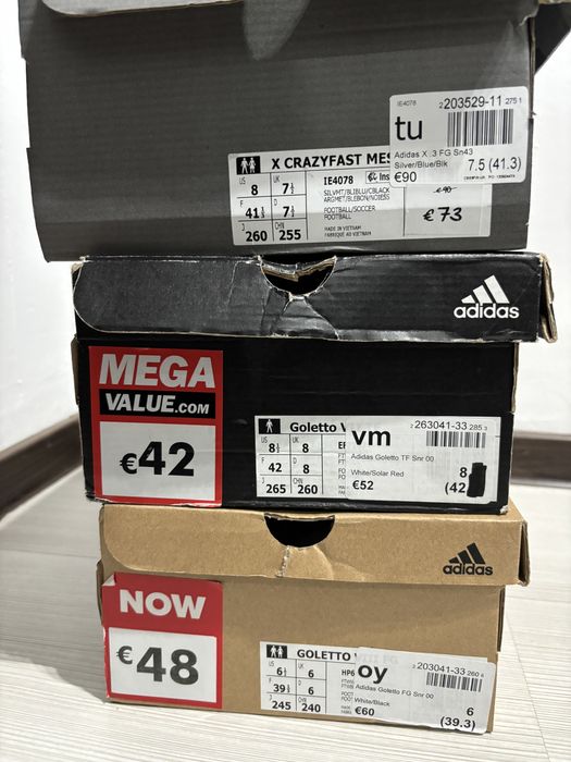 Ghete fotbal Adidas Goletto FG Snr 00 mărimea 39 1/3