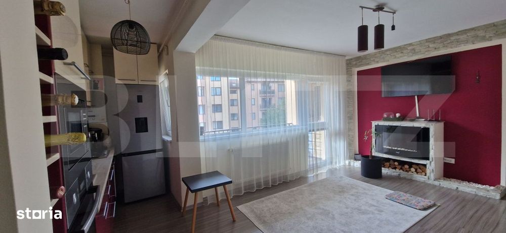 Apartament 3 camere – mobilat si utilat complet, etaj intermediar, z