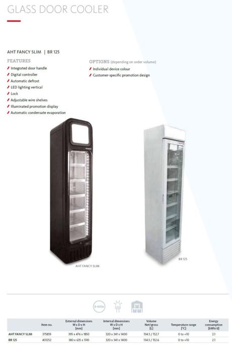 Vitrină refrigerare cu o ușă / Profesionala