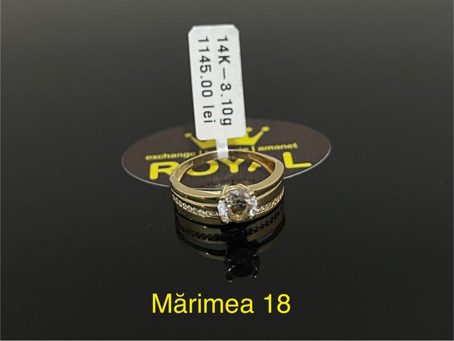 Bijuteria Royal CB : Inel dama aur 14k 3,10gr mărimea 18