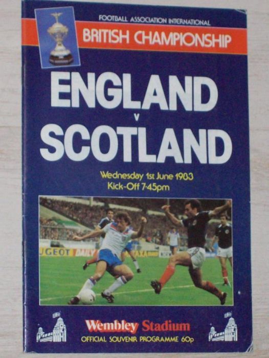 Оригинални футболни програми на Англия от 1968 до 1985 г.