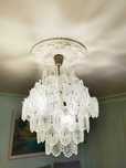 Lustra, candelabru sticla, vintage