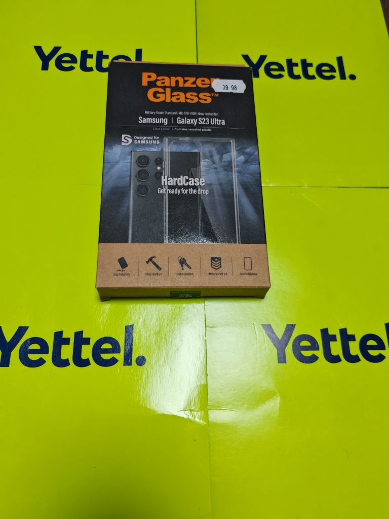 ЗАПЕЧАТАН PANZER glass s23 ultra HARD CASE YETTEL кейс Калъф