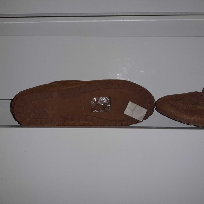 Cizme maro joase piele intoarsă imblănite