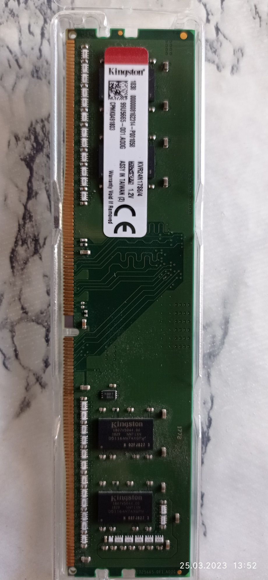 Оперативная память Kingston DDR4 4Gb, 2400 Ghz.