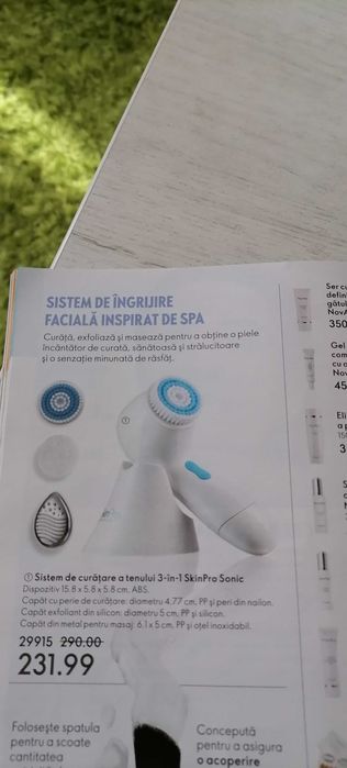 Livrare grat. Azi Vand aparat masaj - SkinPro sonic 3-IN-1 SYSTEM, cle