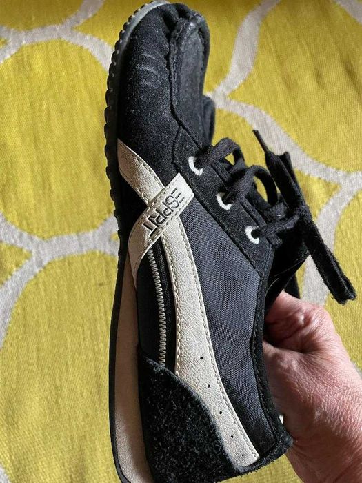 Mocasini piele intoarsa Esprit cu sirete mar.39