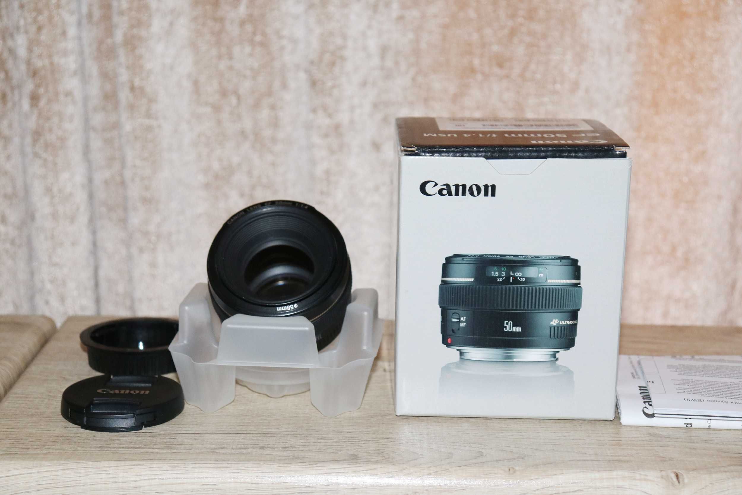 Объектив Canon EF 50mm 1.4 USM. Новый. В упаковке