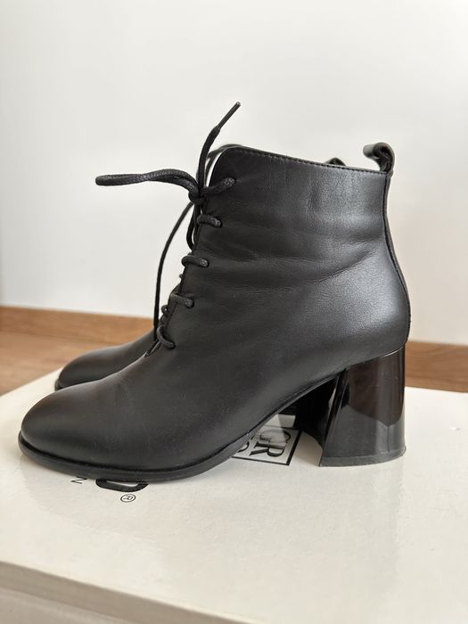 Черни кожени боти 36 размер