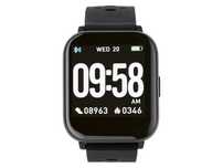 Smartwatch Silvercrest NEGRU, ceas inteligent fitness, NOU, SIGILAT