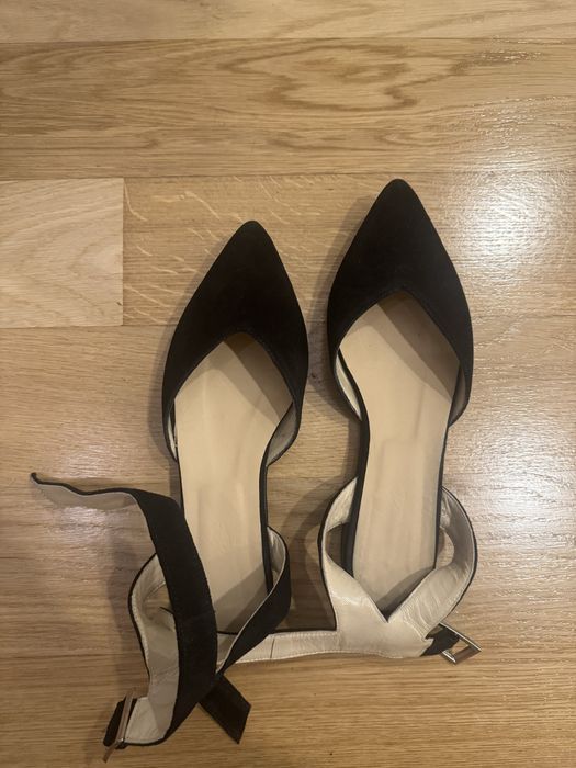 Vand balerini piele intoarsa Boston Shoes