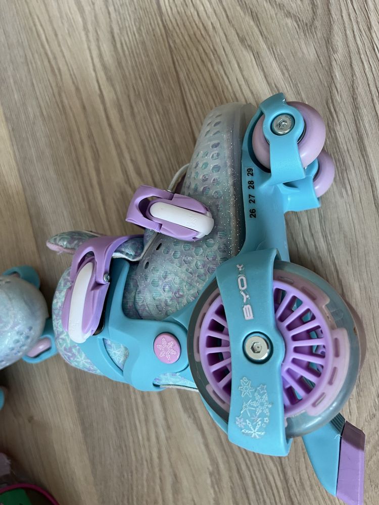 Role cu 4 roti Byox Little Beetle Frozen Girl XS/26-29/