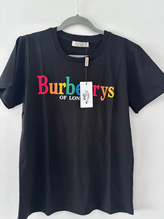 Черна Тениска Бърбери, универсален модел размер М