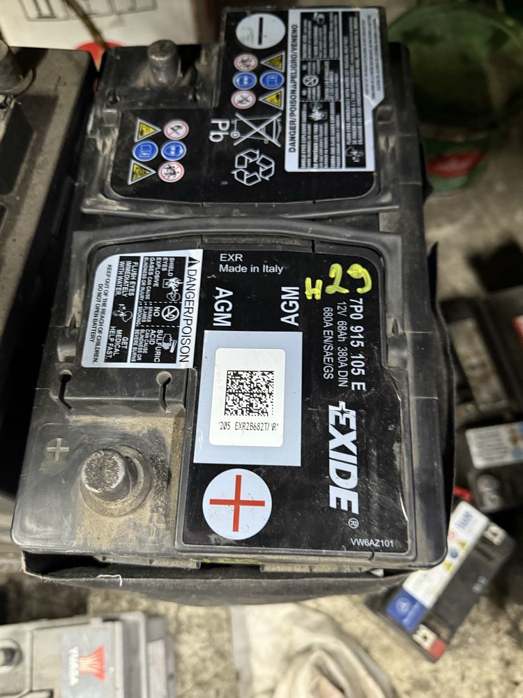 Акумулатор Exide Agm 12V 68 ah 680A стартов ток ном29