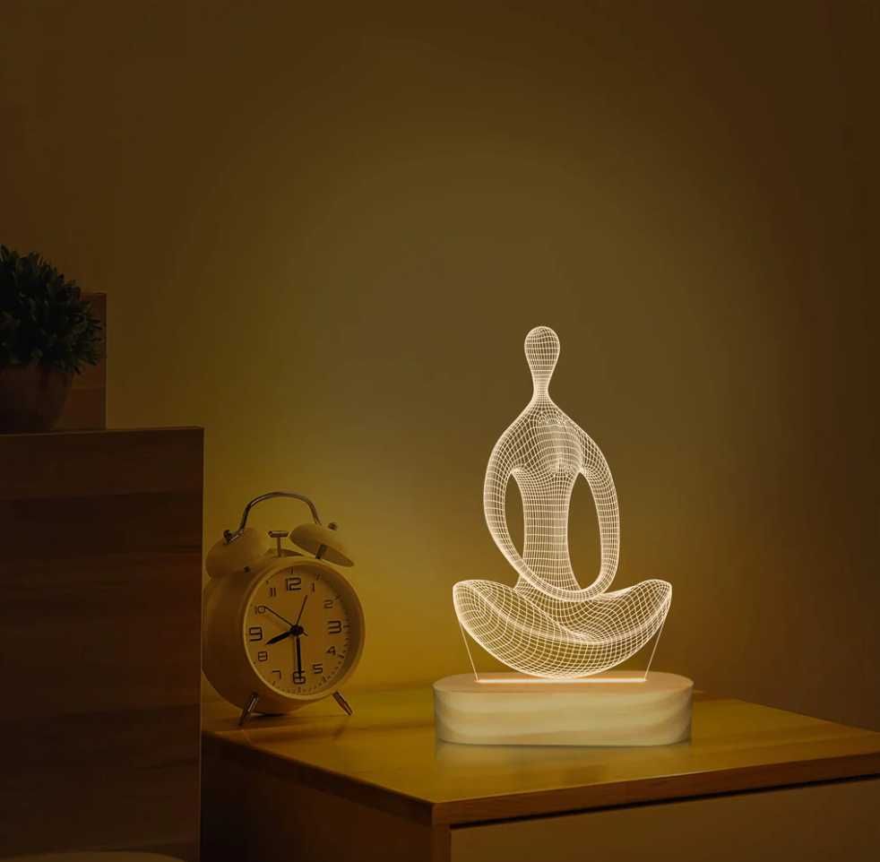 Lampa Led Holograma Yoga