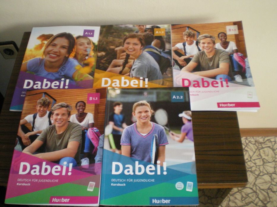 Учебници-немски DABEI на HUEBER Verlag А1.1, А1.2 ,А2.1, А2.2, В1.1.