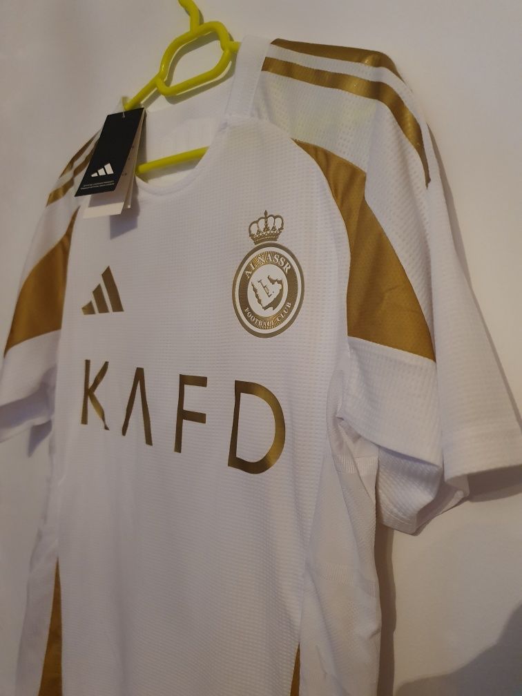 Tricou Al-Nassr 2025, Ronaldo #7, M, NOU cu eticheta,PlayerVersion