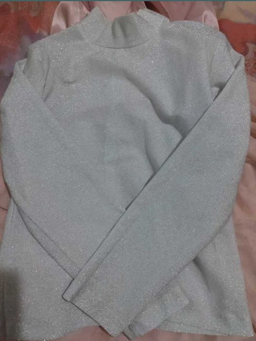 Bluza damă evenimente cu fir argintiu S