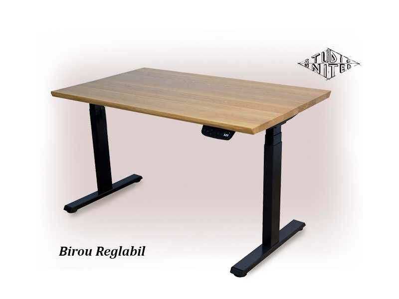 Birou reglabil pe înălțime Standing Desk din Stejar Masiv