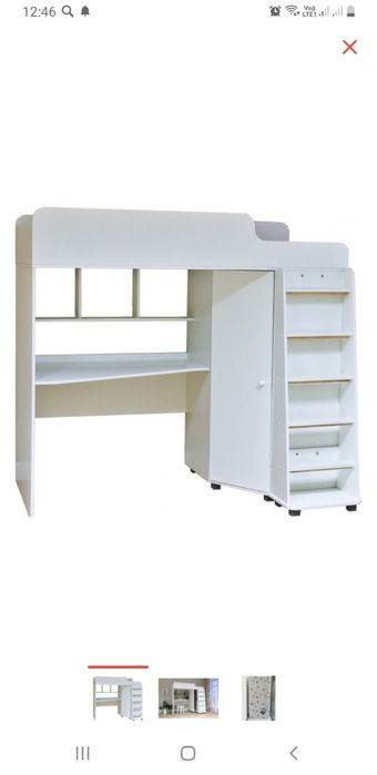 Продам кровать-чердак с рабочим столом, шкафом и матрасом