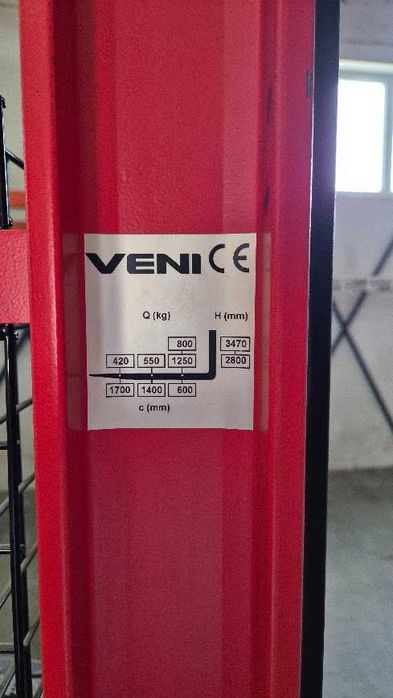 Електрически стакер високоповдигач VENI до 3,50 м / 1250 kg.