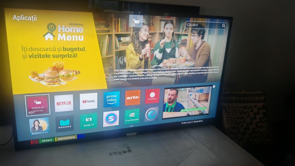 SmartTV LED PHILIPS 4K 50inch cu Netflix, YouTube Wifi
