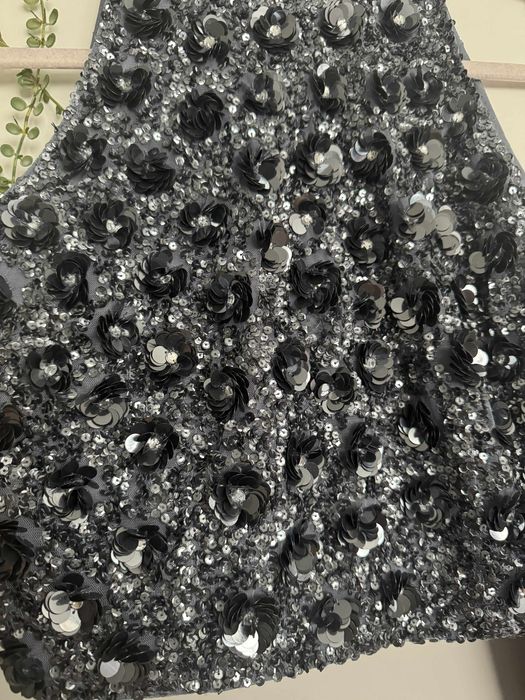 Къс потник топ с пайети на lace&beads