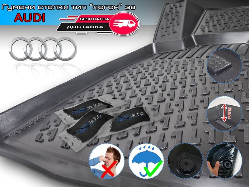 Гумени Стелки тип Леген за Audi / Ауди A3 / A4 / A5 / A6 / A7/Q2/Q5/Q7